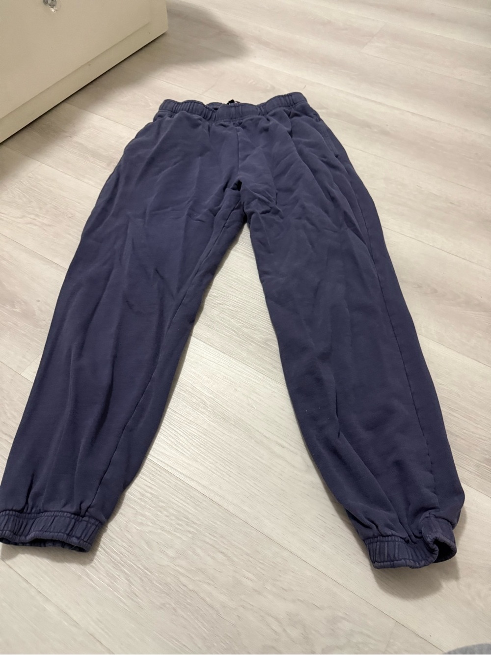 Dynamite Navy Elastic-Waist Track Joggers